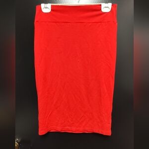Popular Basics Red Pencil Skirt